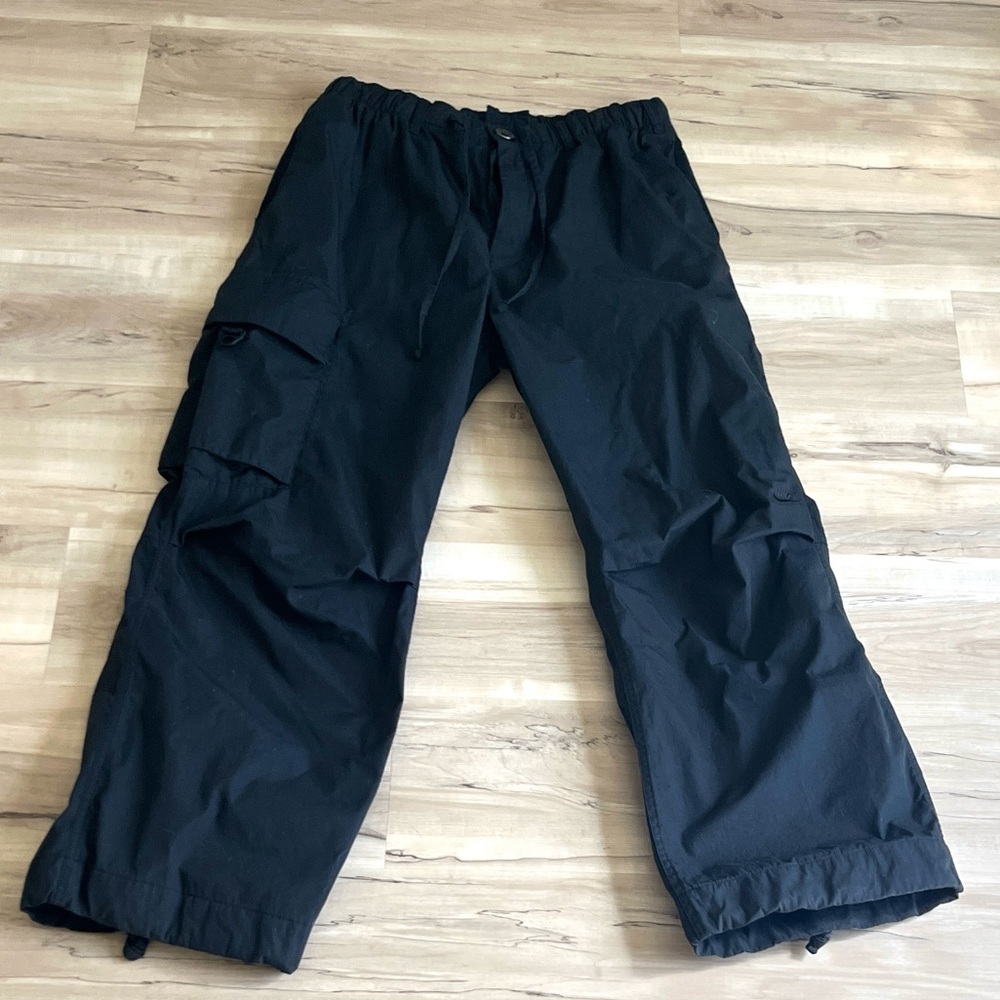 Nike tech pack men’s black waxed canvas cargo pants size Large